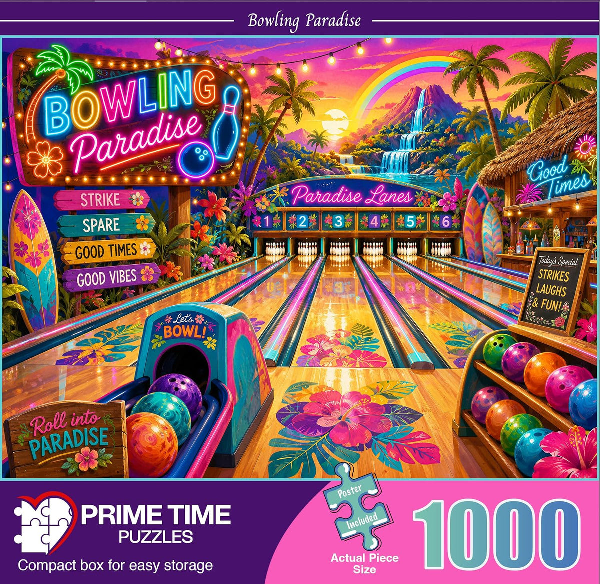 Christmas Advent Puzzle 1000 Piece Countdown 2026 – Fun for Kids & Family - Bowling Paradise - image 2