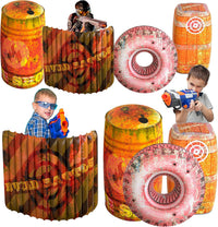 Skywin Inflatable Obstacles, Inflatable Battle Bunkers - 2 Pack / Orange