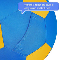 Herding Ball for Dogs & Horses - 20" Large Blue & Yellow Ball with Hand Pump