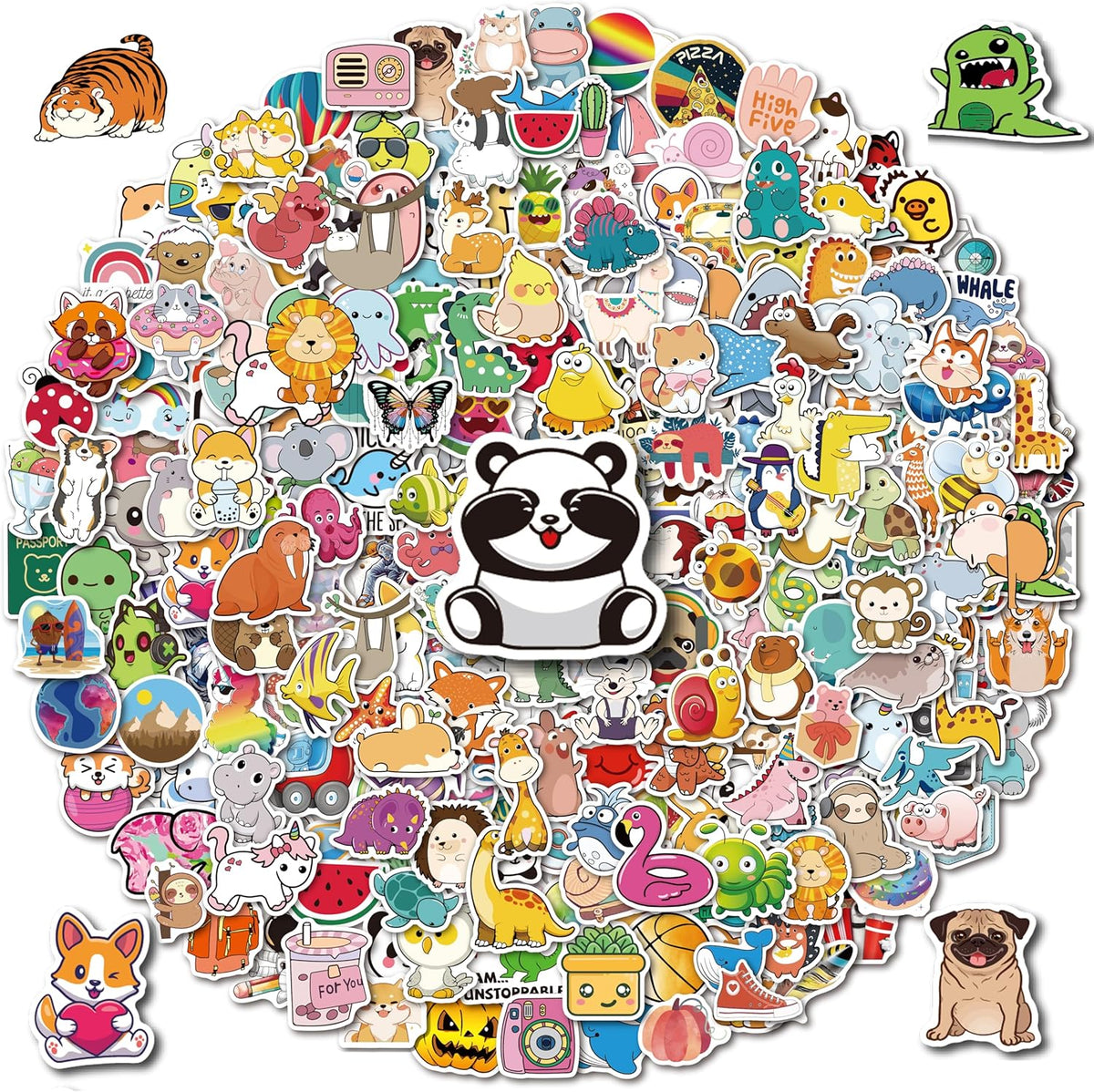 win4pdlay 200 waterproof vinyl stickers for kids with cute kawaii designs for water bottles - view 3