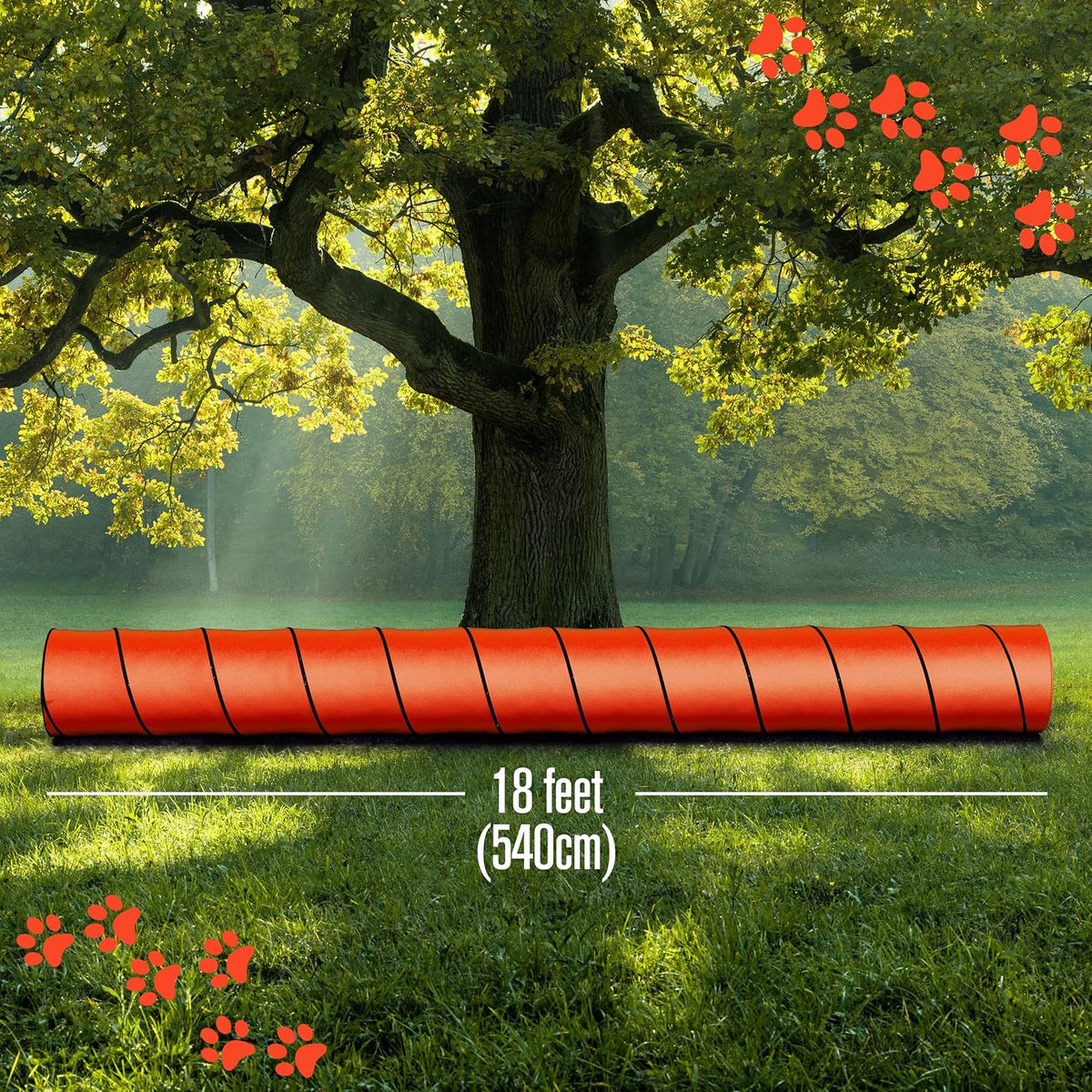 Dog Tunnel, Dog Agility Tunnel, Play - Red - image 3