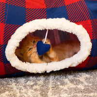 Kitty City Large Cat Tunnel Bed - Plaid - image 2