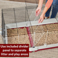 Midwest Homes for Pets Deluxe Rabbit & Guinea Pig Cage - White/Red / XXL Rabbit Cage - image 4