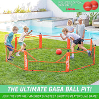 GoSports Gagagon portable gaga ball pit with rubber feet and foam pole toppers - view 2