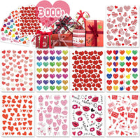 LINAYE 24 Sheets Happy Birthday Stickers, 730 Counts - Valentines 72 Sheets
