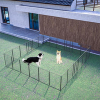 Dog Playpen, Outdoor Dog Fence, 24 Panels, 40" H Dog Pen for Medium/Small Dogs, Heavy Duty Metal Pet Fence with Gate, Portable Dog Fence for RV Camping and Yard (Black)