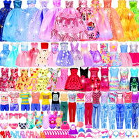 195 Pcs Doll Clothes and Accessories Kit, Include Princess Gowns