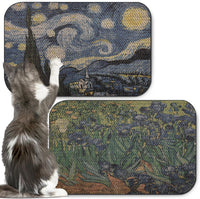 Cat Wall Scratcher, Art Cat Scratching Board for Indoor Cats – Essentials for Cats - Van Gogh-1-2