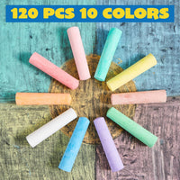 JOYIN 120 PCS Sidewalk Chalks for Kids Giant Box Non-toxic Jumbo - 120 - image 2