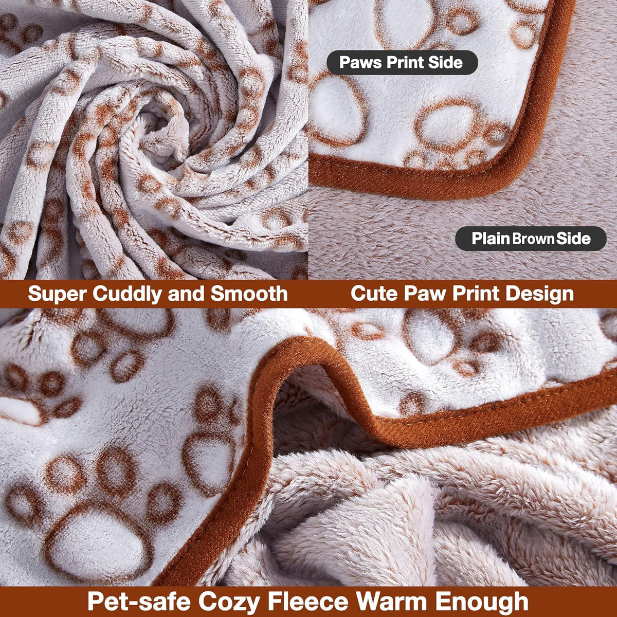 Stuffed Premium Soft Dog Blanket Washable - Brown / L(42x66") - image 3