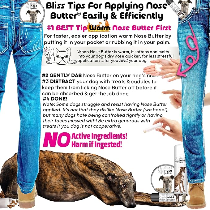 The Blissful Dog Greyhound Unscented Nose Butter - Dog Nose Butter, 0.50 Ounce