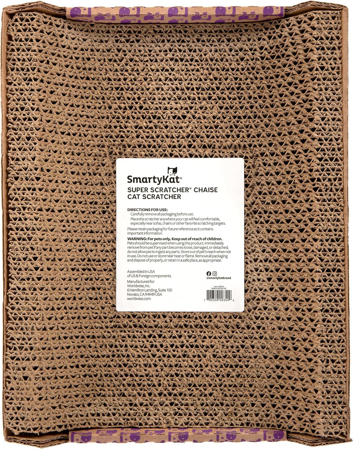 SmartyKat Super Scratcher Chaise Corrugated Cat Scratcher - Super Scratcher (Catnip Infused) / One Size - image 4