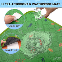 Washable Pee Pads for Dogs - Leaves - Green / 48x48 Inch (Pack of 2) - image 3