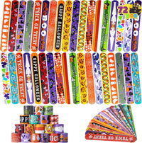 JOYIN 72 PCS Halloween Slap Bracelets for Kids - Halloween Party