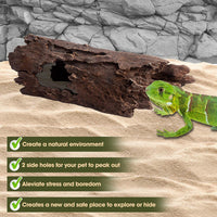 Lizard, Snake or Reptile Hide. XL Large 14" Hollow Log for Aquarium or Fish Tank. Bearded Dragon - Large - image 4