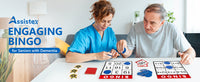 Assistex Large Text Bingo Games for Seniors – 11 Double Sided Board Games for Dementia Patients – Easy to Hold Alzheimer's Games