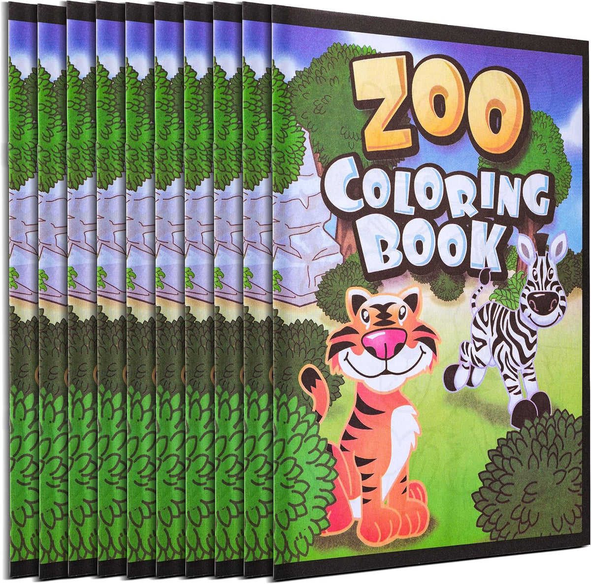 Bedwina zoo animal coloring books for kids, 18 pack of 9 x 11 inch books