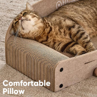 FUKUMARU Large Cat Scratcher Bed - Beige - image 3