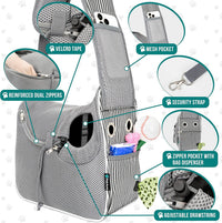 PetAmi Dog Sling Carrier for Small Dog - Stripe Black - image 3