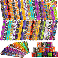 JOYIN 100 PCS Halloween Slap Bracelets for Kids