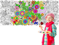 Dvbonike Jumbo Mandala Coloring Poster Giant Flower DIY Drawing Paper - Flower No.2