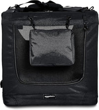 Amazon Basics Folding Portable Soft Pet Dog Crate Carrier Kennel, 36 x 24 x 24 inches, Black