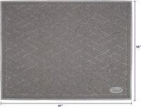 Pawkin Cat Litter Mat, Jumbo XX-Large, 4x3 Feet, Fits Two Litter Boxes or Extra Coverage for One Box, Gray