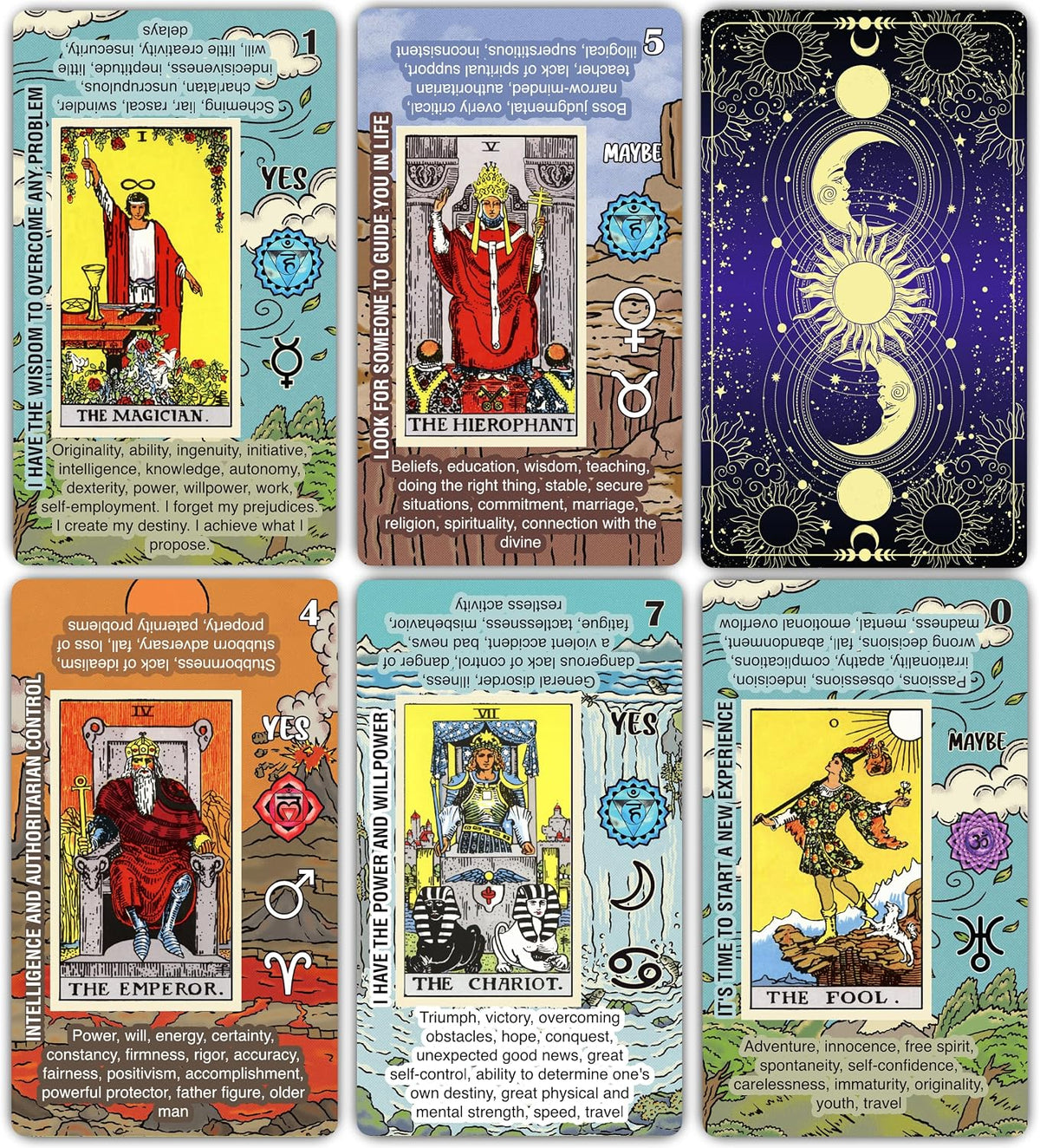 Tarot Cards for Beginners, 78 Cards with Meanings on Them – Fun for Kids & Family