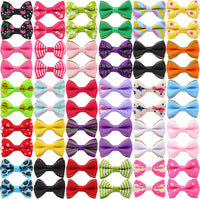 YAKA 60PCS Cute Puppy Dog Small Bowknot Hair Bows with Metal Clips - 60Pcs Dog Bows with Clips