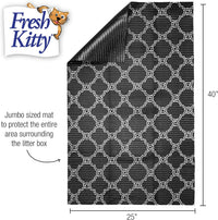 Fresh Kitty Durable XL Jumbo Foam Litter Box Mat, No Phthalate - Black/White Quatrefoil / 1 Count (Pack of 6) - image 2