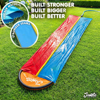 JAMBO Premium Triple Water Slide with 3 Bodyboards - 18ft Multicolor - image 4