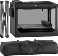 Noah & Paw XXL Collapsible Dog Crate, 42" - Black / 42.0"L x 31.0"W x 31.0"H