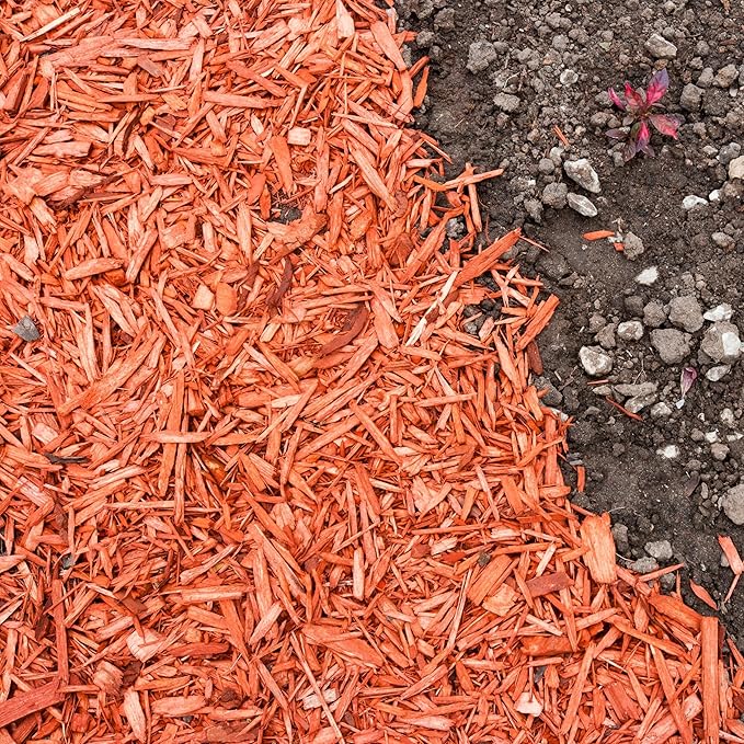 Premium Red Wood Mulch for Indoor, Patio, Potting Media, Gardens, Lawns, and Landscaping (0.7 CF - 20 L - 21 QTS)