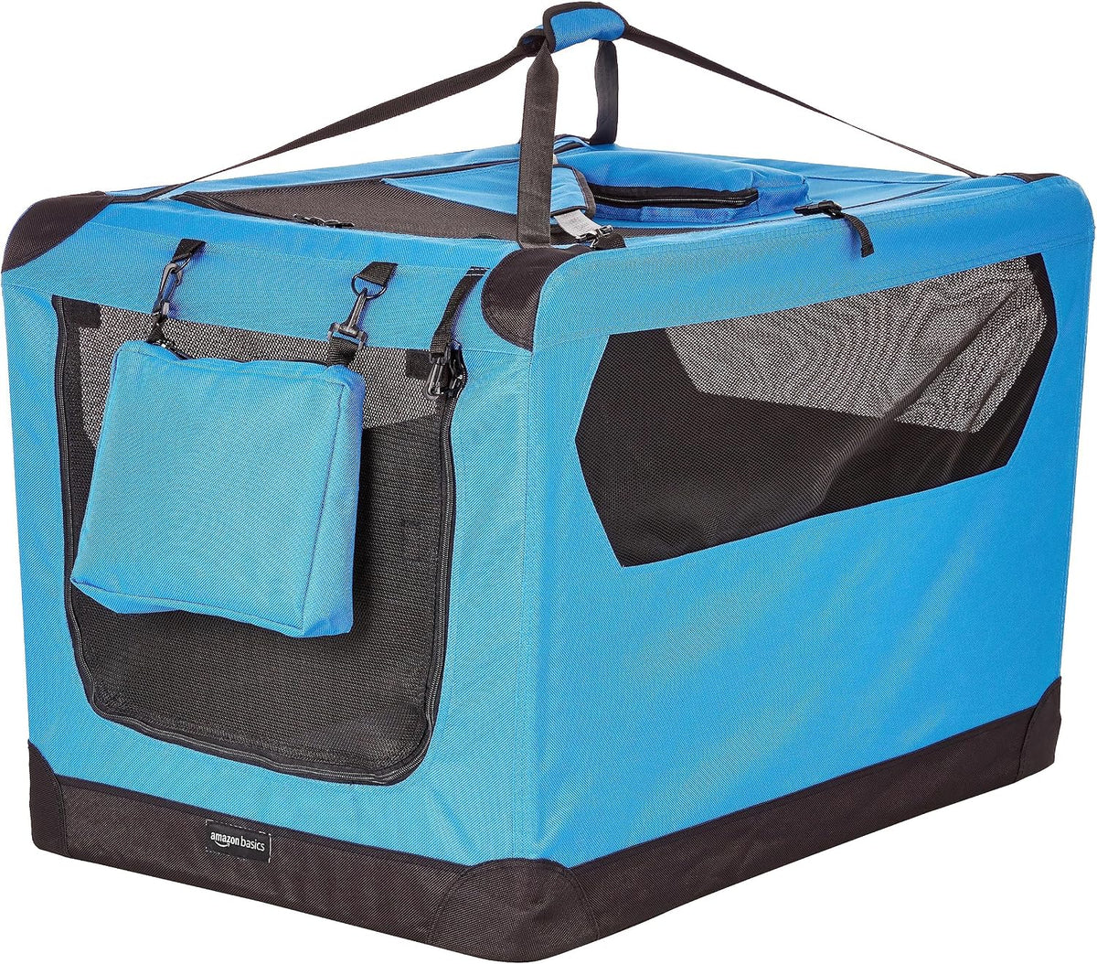 Amazon Basics Portable Folding Soft Pet Dog Crate Carrier Kennel - BLUE / 36.0"L x 23.4"W x 24.0"H