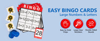 Assistex Large Text Bingo Games for Seniors – 11 Double Sided Board Games for Dementia Patients – Easy to Hold Alzheimer's Games