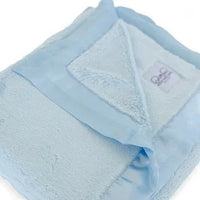 Luxury Satin Border Blanket - Blue - BIG FRENCHIES