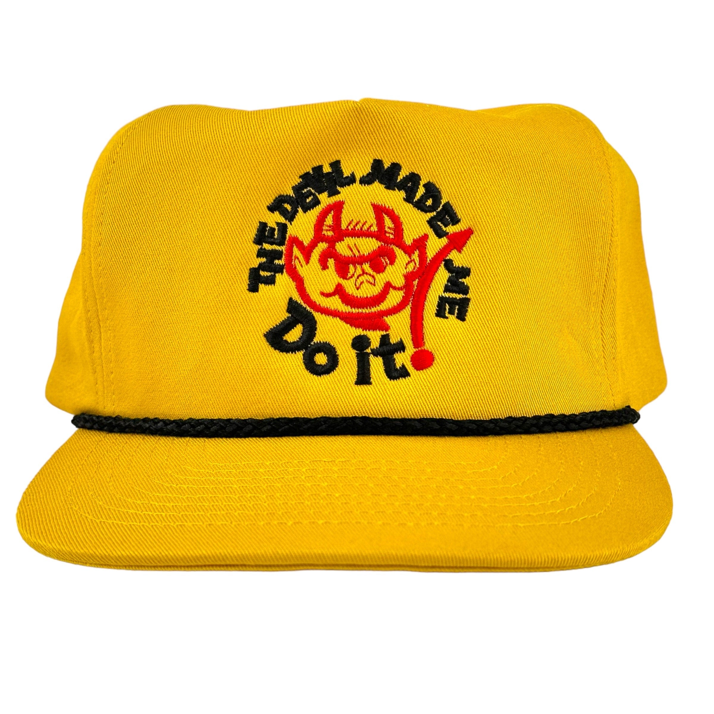 THE DEVIL MADE ME DO IT SNAPBACK Rope Cap Dad Hat Custom Embroidered
