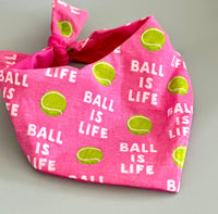 Pink Ball Is Life Dog Bandana