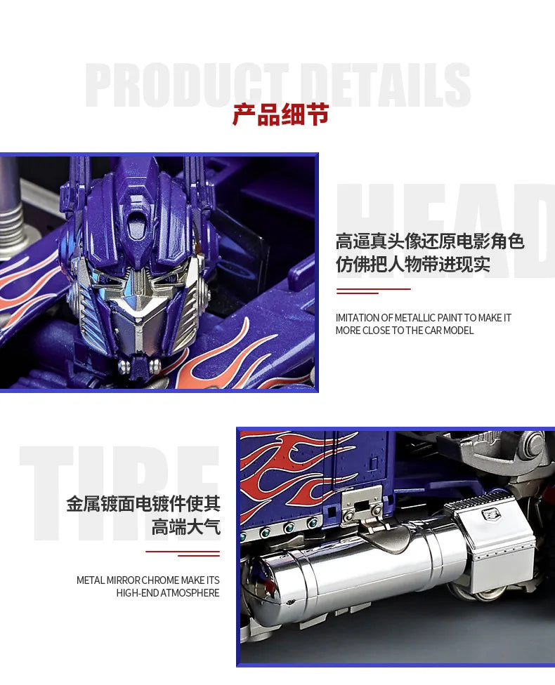 Optimus Prime and Bumblebee Autobots Anime Figures, Transformation Robot Toys 30 CM