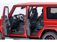 2019 Mercedes-Benz AMG G63 Cardinal Red Metallic 1/18 Model Car by Autoart