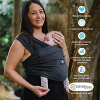 Baby K'tan Active Yoga Baby Carrier | Heather Black - BIG FRENCHIES
