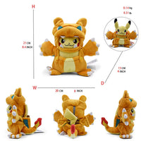 24 Pcs Pokemon Pikachu Cosplay Toys Charizard Snorlax Garchomp Tyranitar Hydreigon Anime Stuffed Plush Cartoon Peluche Dolls - # BOT&G512610001