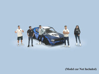 "Liberty Walk Team" 5 piece Diecast Figure Set (5 Figures) Limited Edition for 1/64 Scale Models by American Diorama
