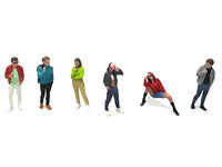 "Hanging Out #3" 6 piece Diecast Figure Set (6 Figures) Limited Edition for 1/64 Scale Models by American Diorama