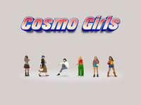 "Cosmo Girls" 6 piece Diecast Figure Set (6 Figures) Limited Edition for 1/64 Scale Models by American Diorama