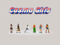 "Cosmo Girls" 6 piece Diecast Figure Set (6 Figures) Limited Edition for 1/64 Scale Models by American Diorama