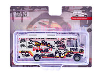 Food Truck "The Graffiti Truck" White with Graphics 1/64 Diecast Model by American Diorama