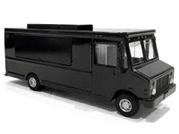 Food Truck Plain Black 1/64 Diecast Model by American Diorama