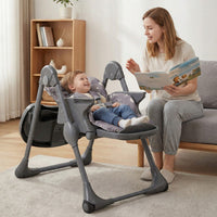 Folable High Chair with Detachable Cushion and High Chair for Babies and Toddlers-Gray
