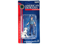 "Firefighters" Fire Dog Training Figures (Trainer and Dog) for 1/24 Scale Models by American Diorama